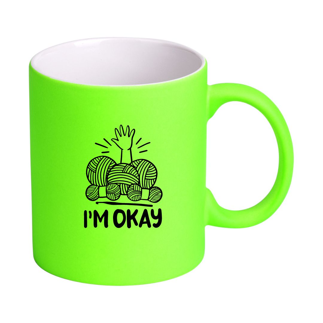 Handmayk Neon Ceramic Mug (I'm Okay)