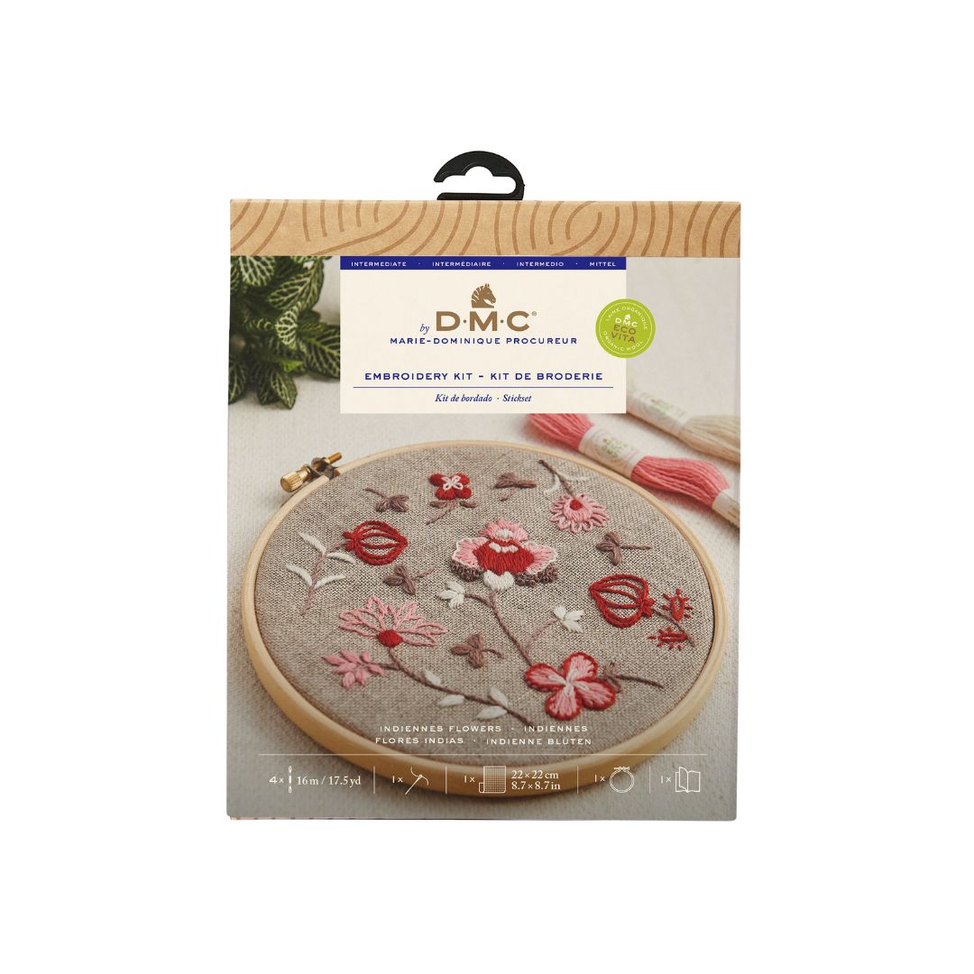 DMC Embroidery Kit - The Designer Collection (Indiennes Flowers by Marie-Dominique Procureur)