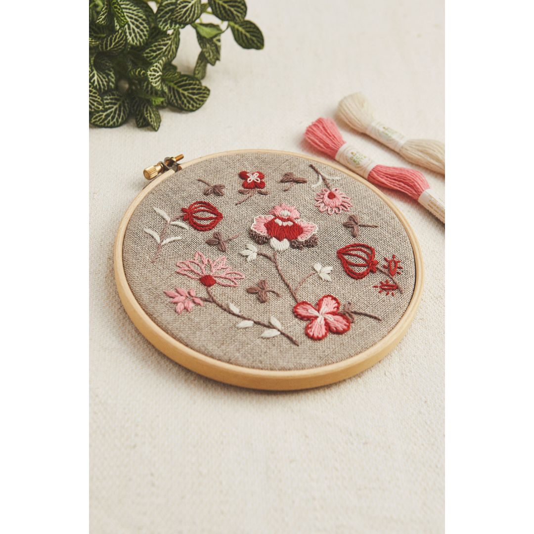 DMC Embroidery Kit - The Designer Collection (Indiennes Flowers by Marie-Dominique Procureur)