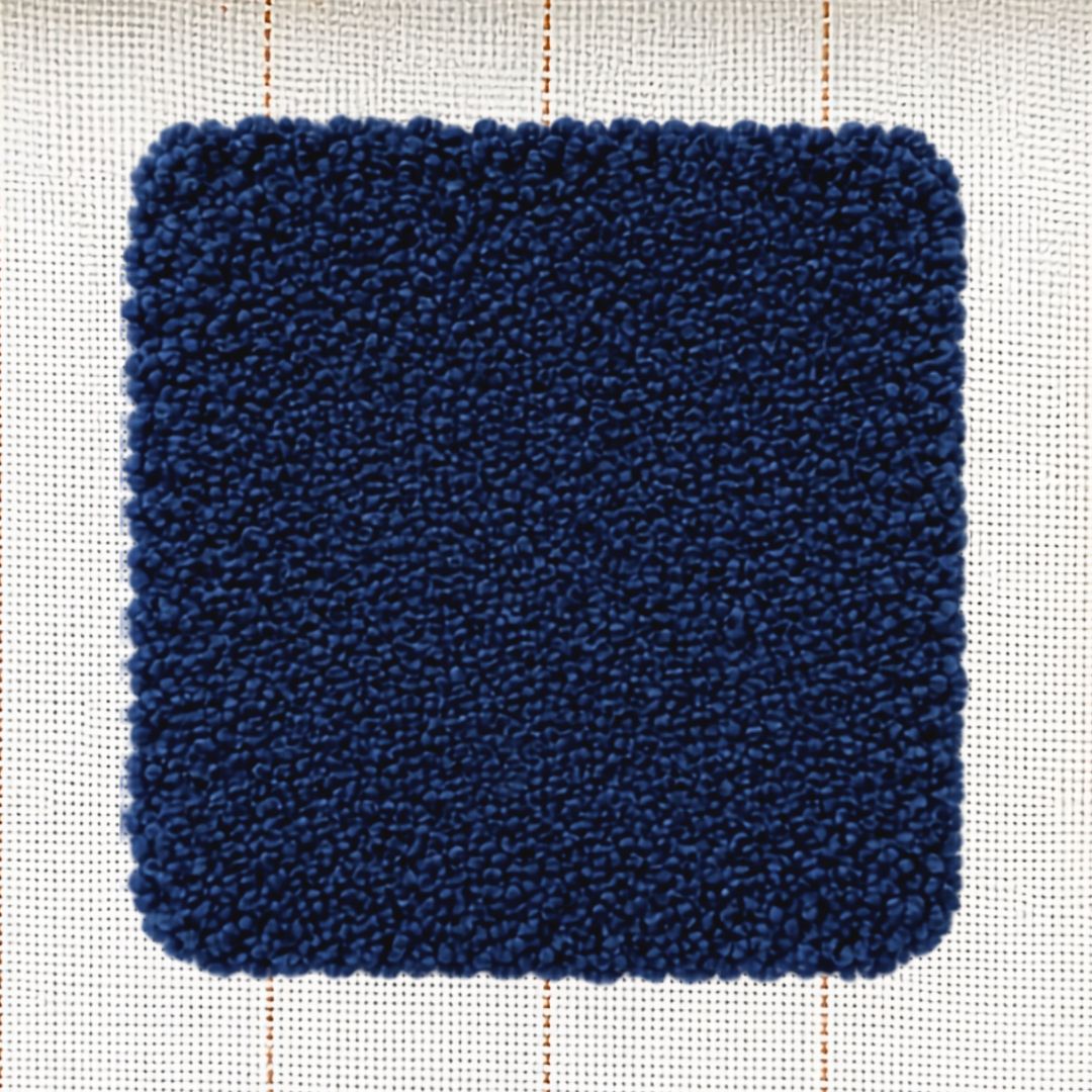 Roya Merino DK Yarn (Naturally Dyed, Japanese Yamato Indigo) Tufting Swatch