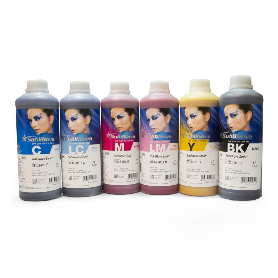 InkTec SubliNova Smart Sublimation Ink (CMYK + Light Magenta + Light Cyan)