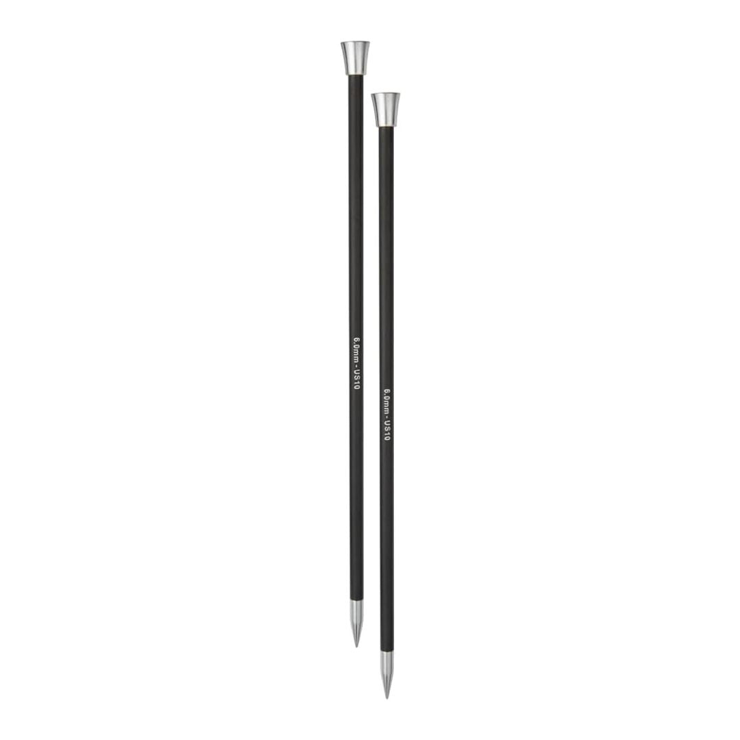 KnitPro Karbonz Single Point Knitting Needles (6mm)