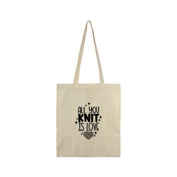 Handmayk Basic Eco-Friendly Cotton Tote Bag (All You Knit is Love)