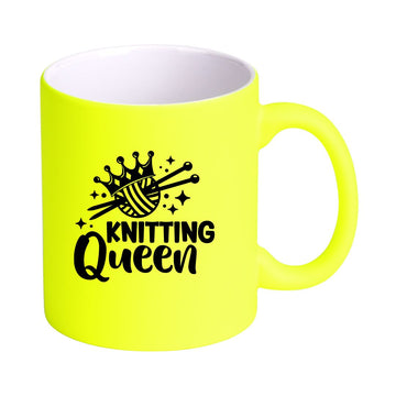 Handmayk Neon Ceramic Mug (Knitting Queen)