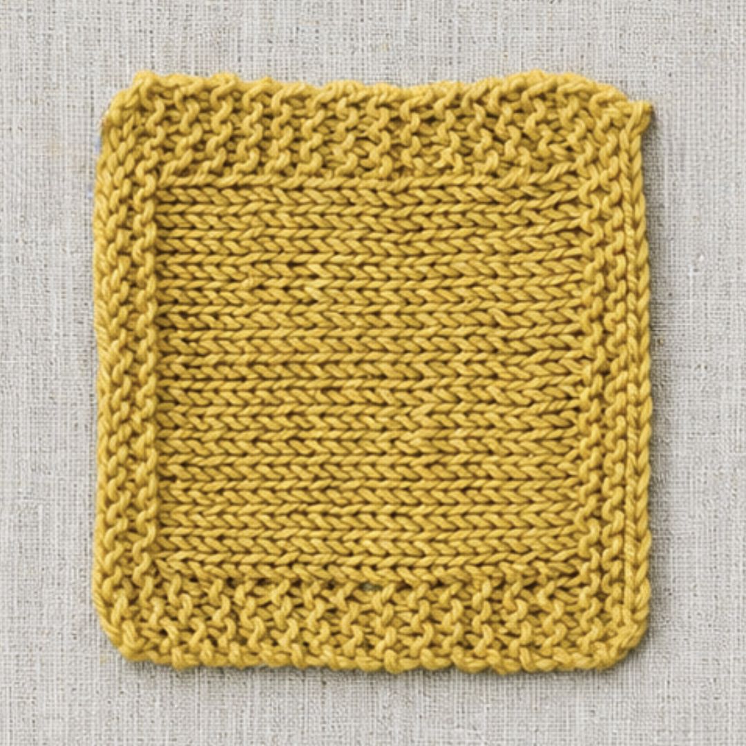 Roya Merino DK Yarn (Naturally Dyed, Chamomile) - Knitting Swatch
