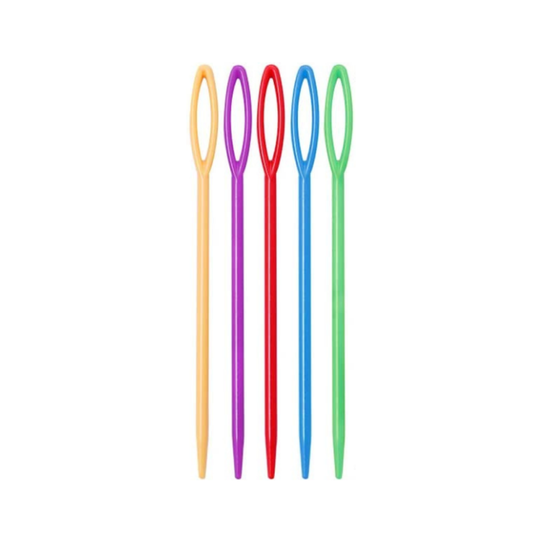 Handmayk Large Eye Plastic Needles (Pack of 5) | Handmayk Dubai