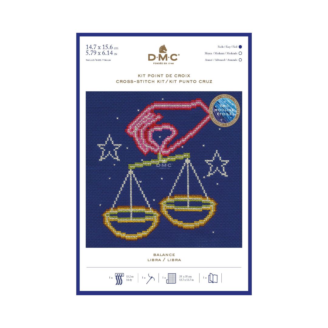 DMC Cross Stitch Kit - Star Signs (Libra)