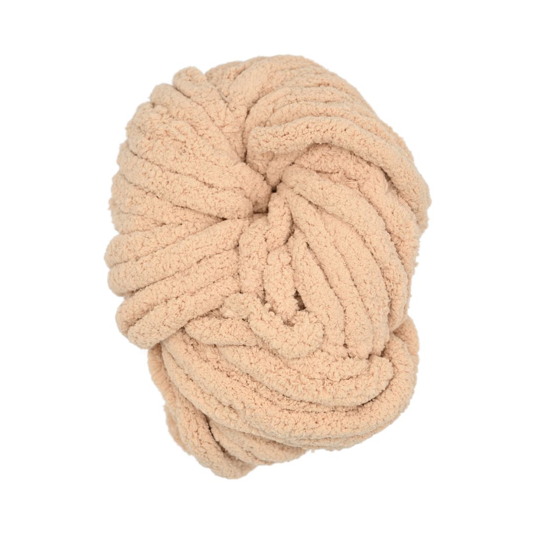 Handmayk Mega Chunky Chenille Yarn (250g) (Light Brown)