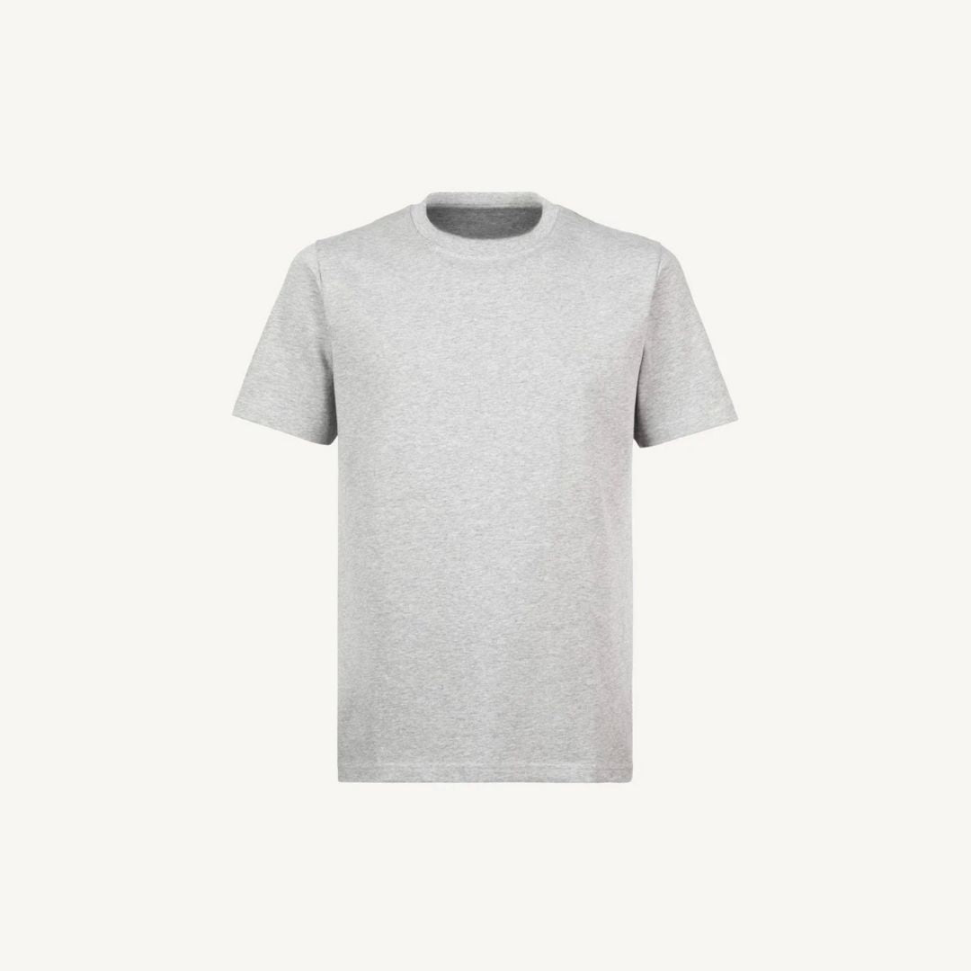 Handmayk Luxury Regular Fit with Crew Neck T-Shirt for Adults (Light Grey Marl)