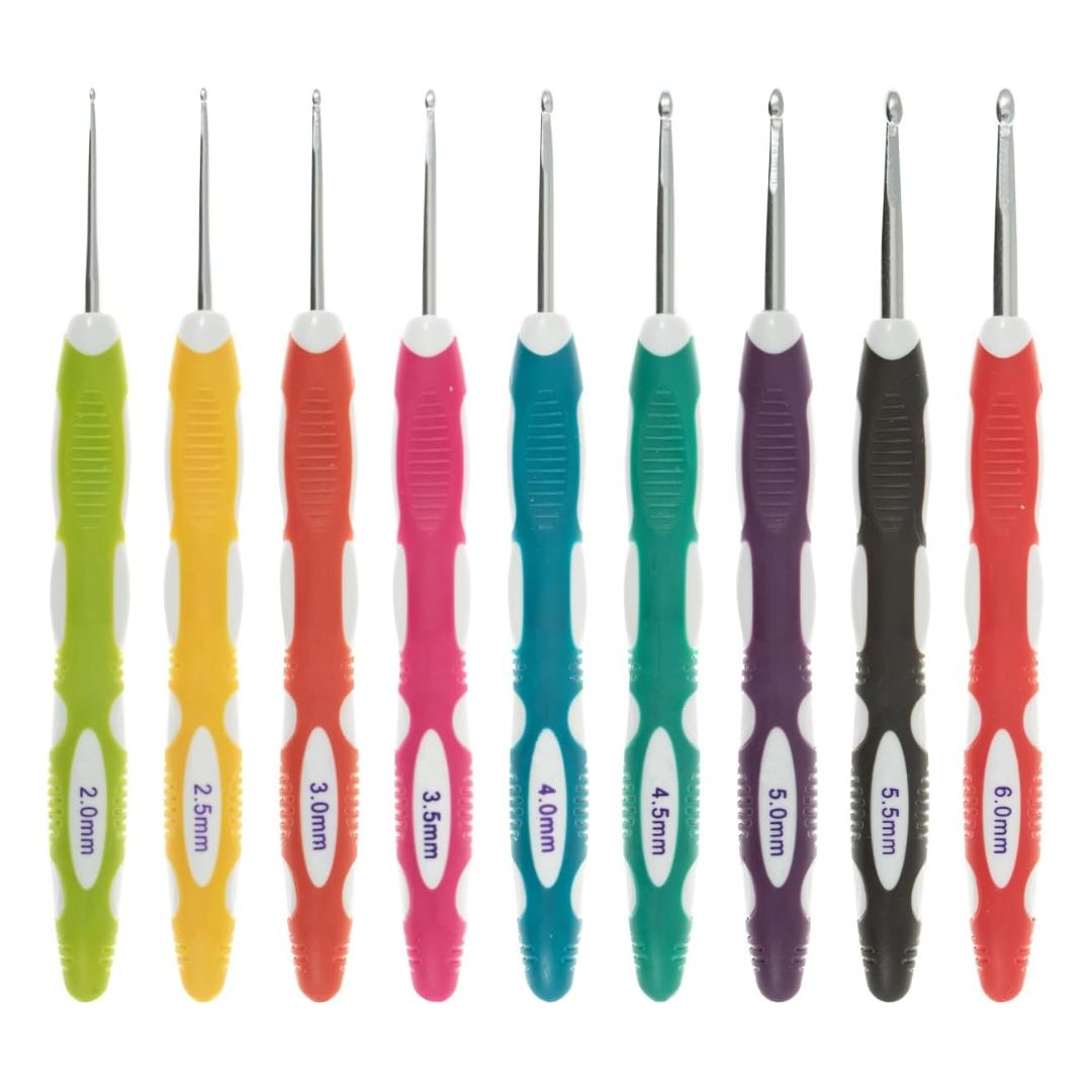 Milward Aluminium Soft Grip Crochet Hook Set