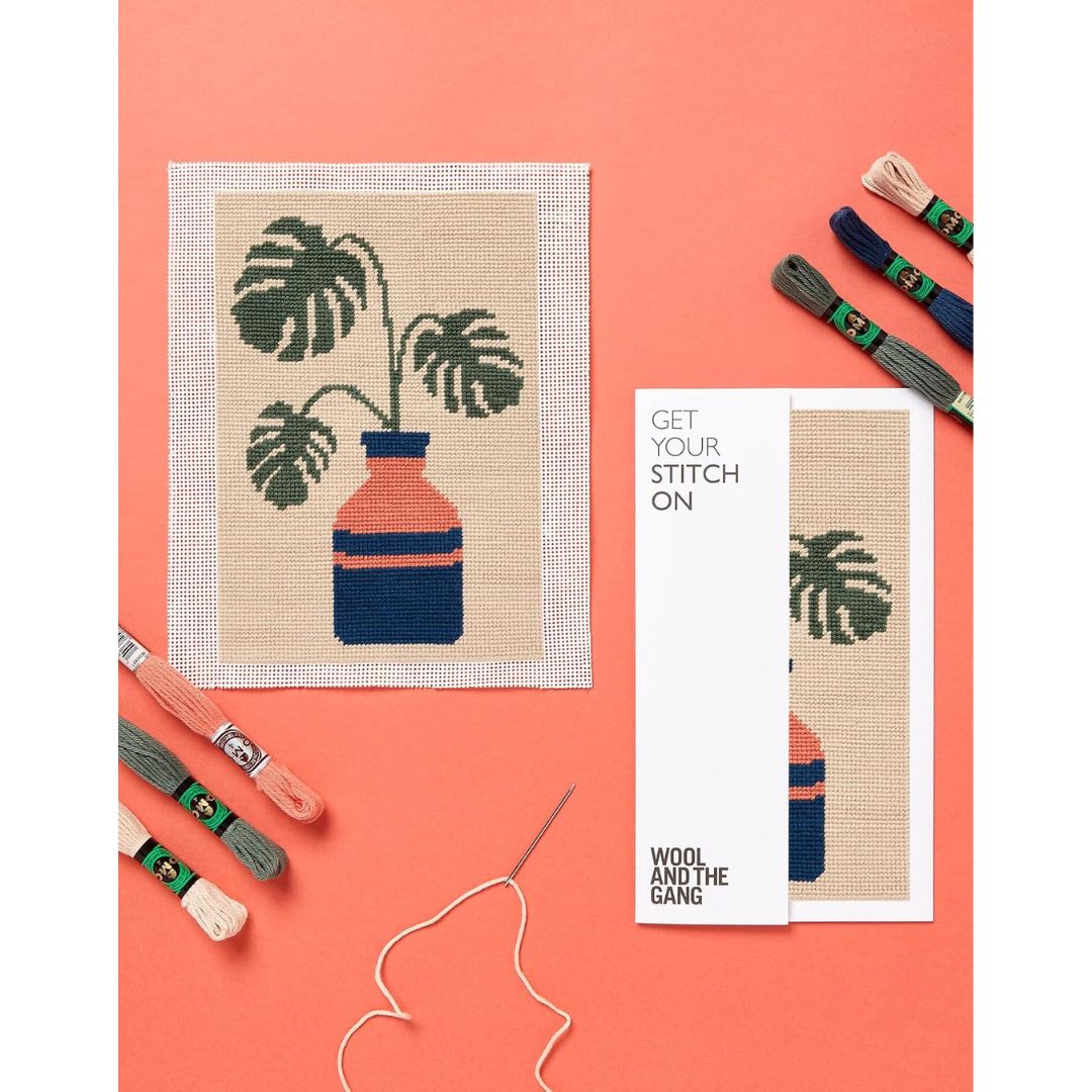 Wool and the Gang Tapestry Kit - Needlepoint (Monstera)