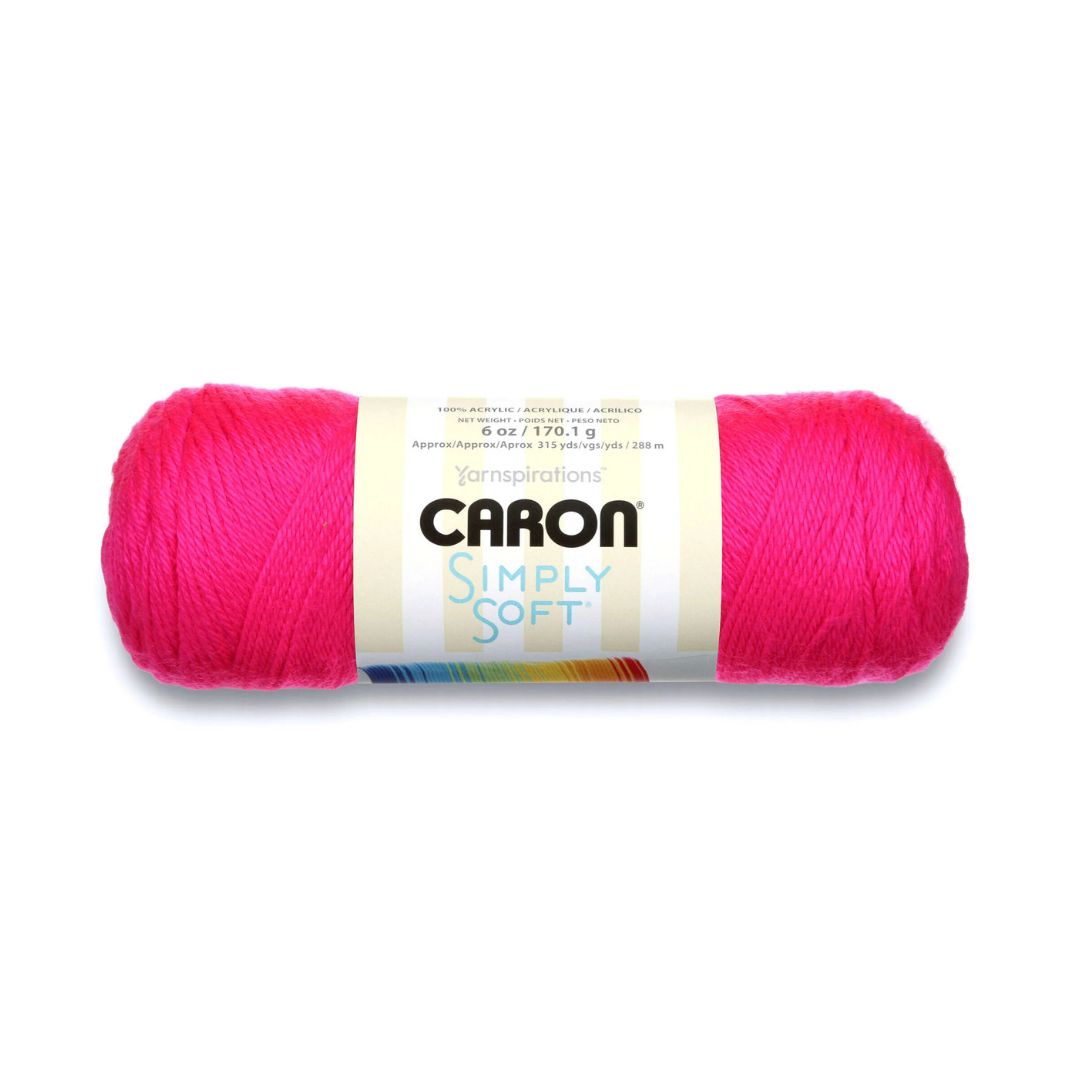 Caron Simply Soft Yarn (Neon Pink)