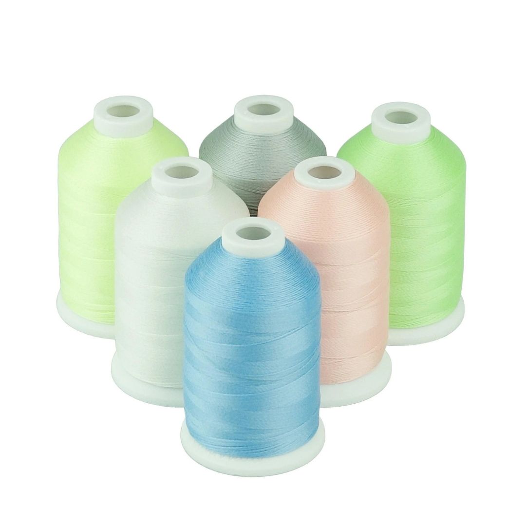Wone Machine Embroidery Thread (The Glow-in-the-Dark Shades)