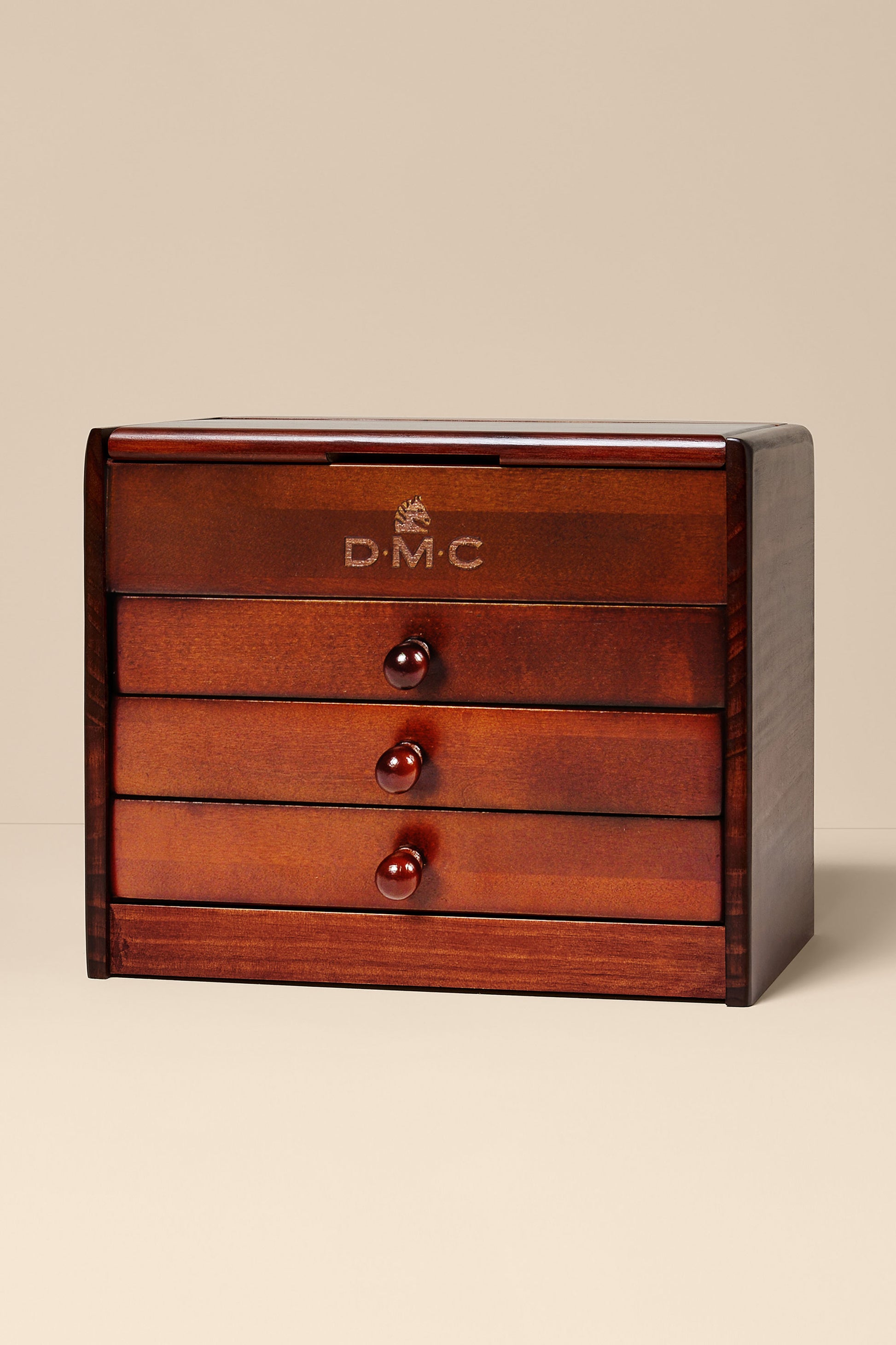 DMC Vintage Wooden Chest with 120 Stranded Cotton Embroidery Threads