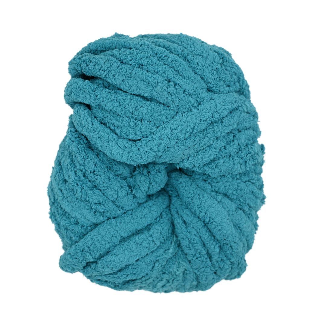 Handmayk Mega Chunky Chenille Yarn (250g) (Peacock Blue)