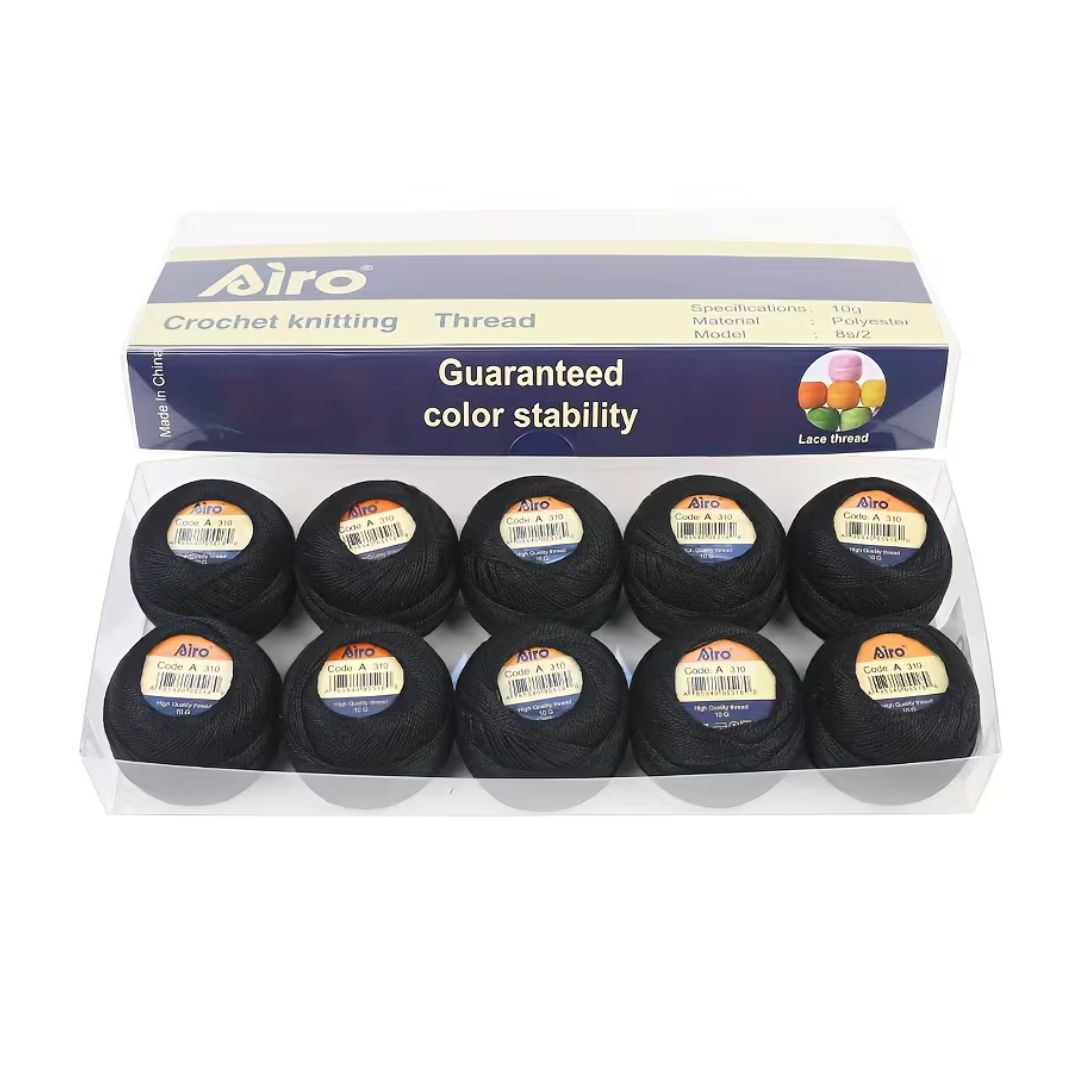 Airo Polyester Embroidery Thread Colour Pack (Pack of 10)