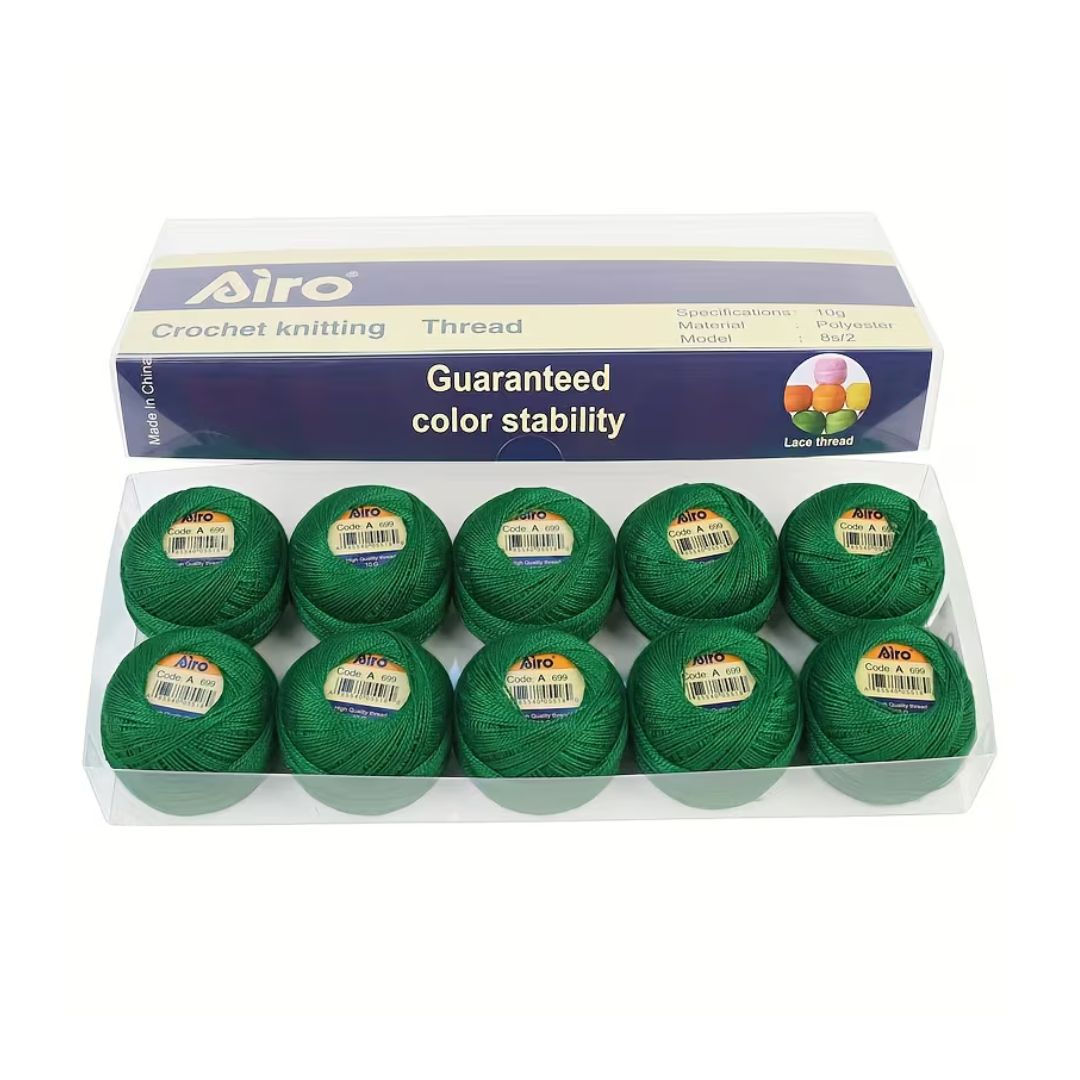 Airo Polyester Embroidery Thread Colour Pack (Pack of 10)