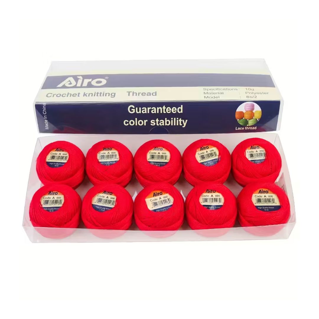 Airo Polyester Embroidery Thread Colour Pack (Pack of 10)