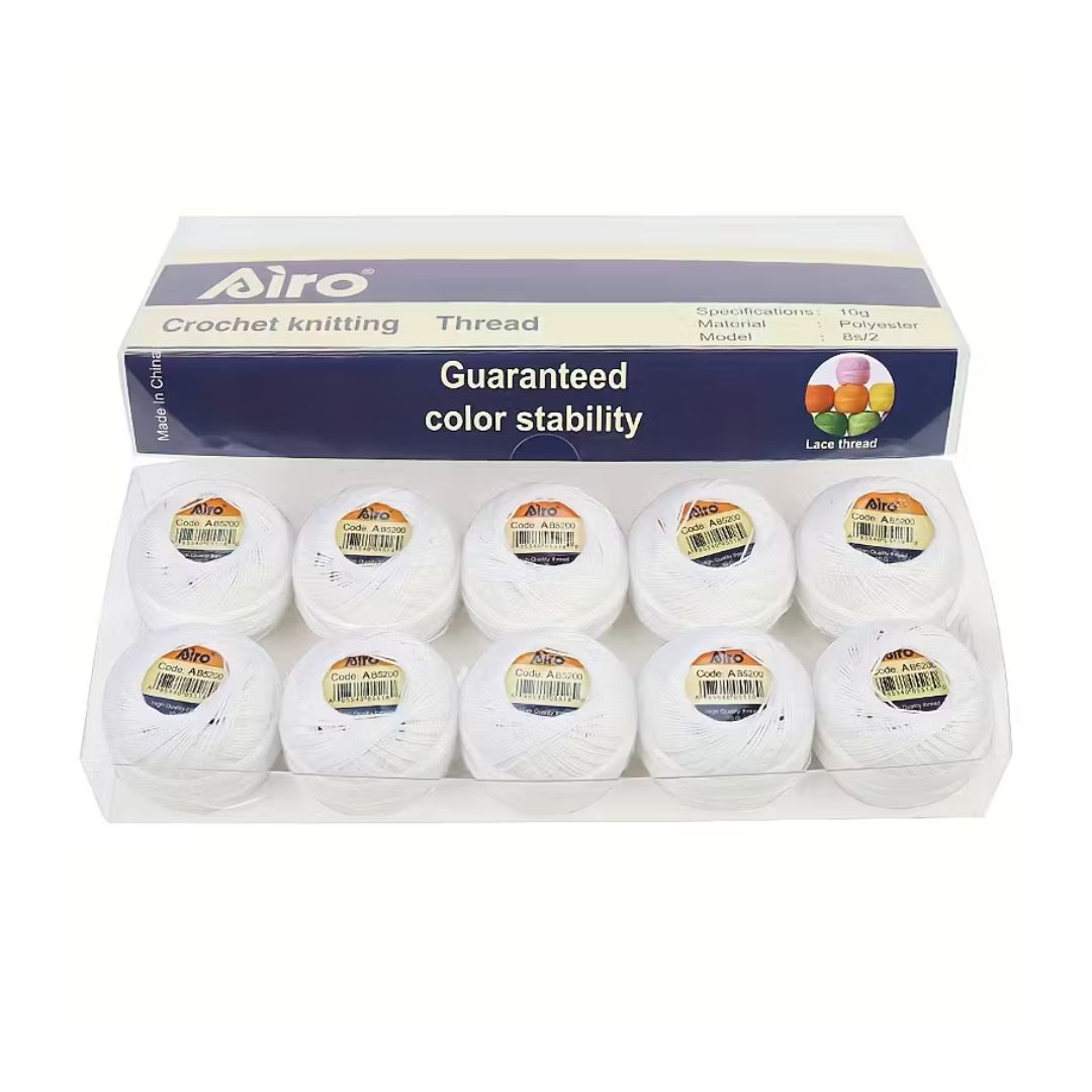 Airo Polyester Embroidery Thread Colour Pack (Pack of 10)