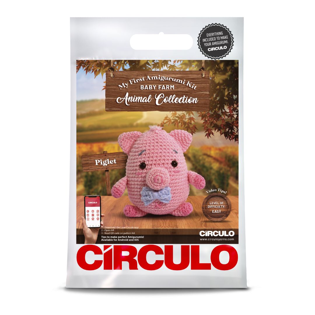 Circulo Amigurumi Kit - My First Amigurumi Kit Collection (Baby Farm Piglet)