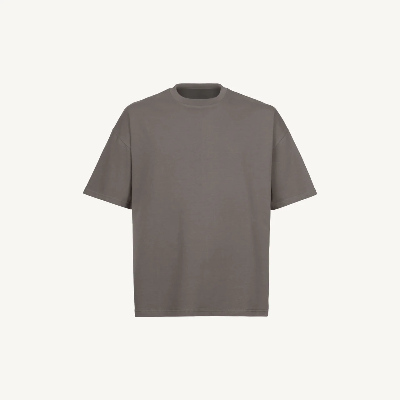 Handmayk Luxury Oversized Boxy Fit with Crew Neck T-Shirt for Adults (Pigment Grey)