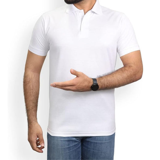 Pilot Premium Cotton Polo T-Shirt (White)