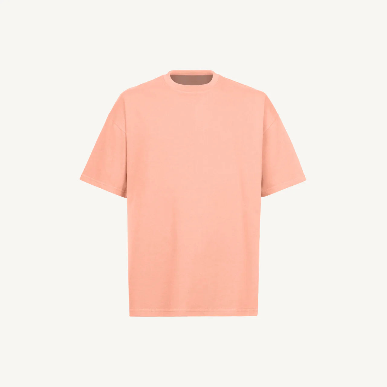 Handmayk Luxury Oversized Fit with Crew Neck T-Shirt for Adults (Pink Clay)