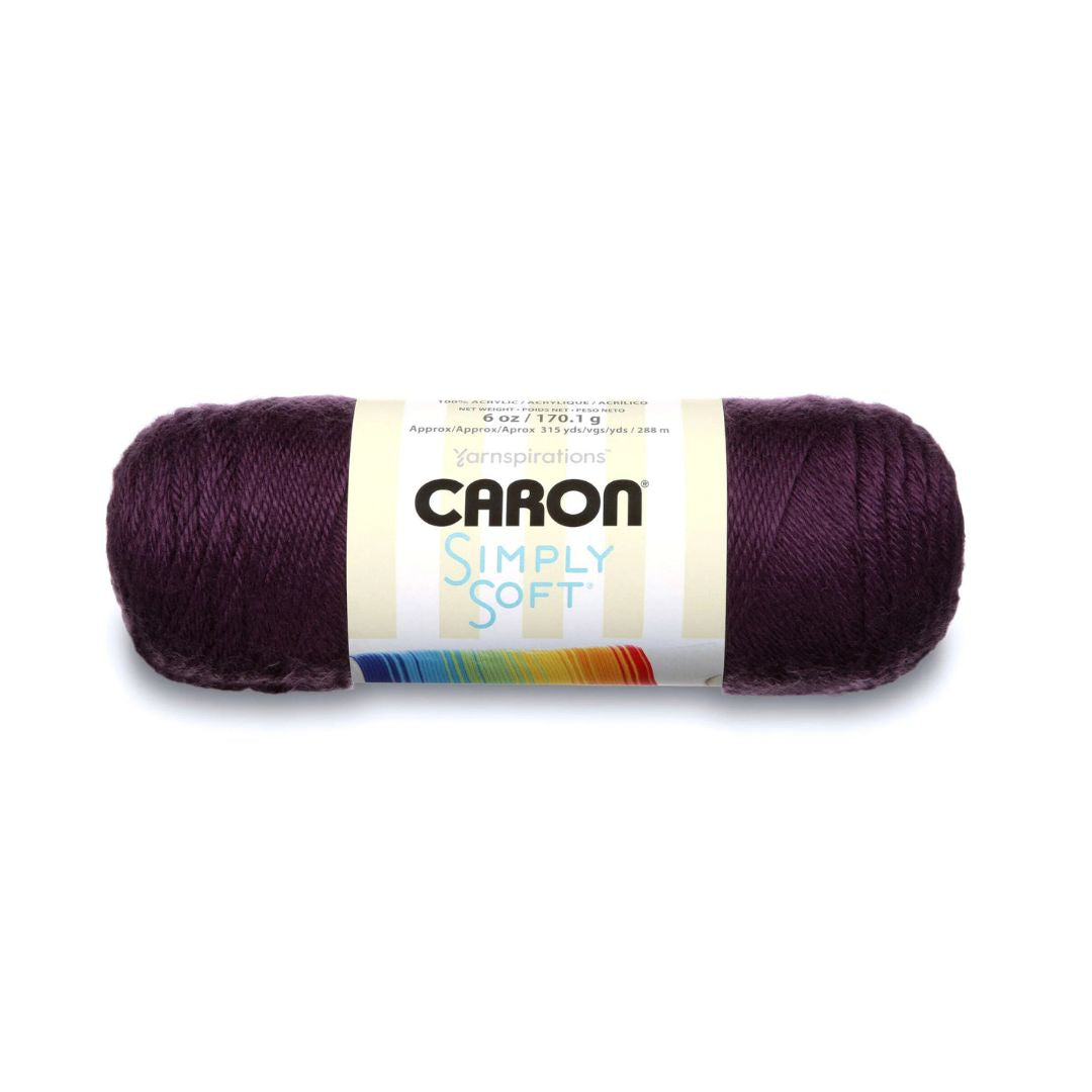 Caron Simply Soft Yarn (Plum Effect)