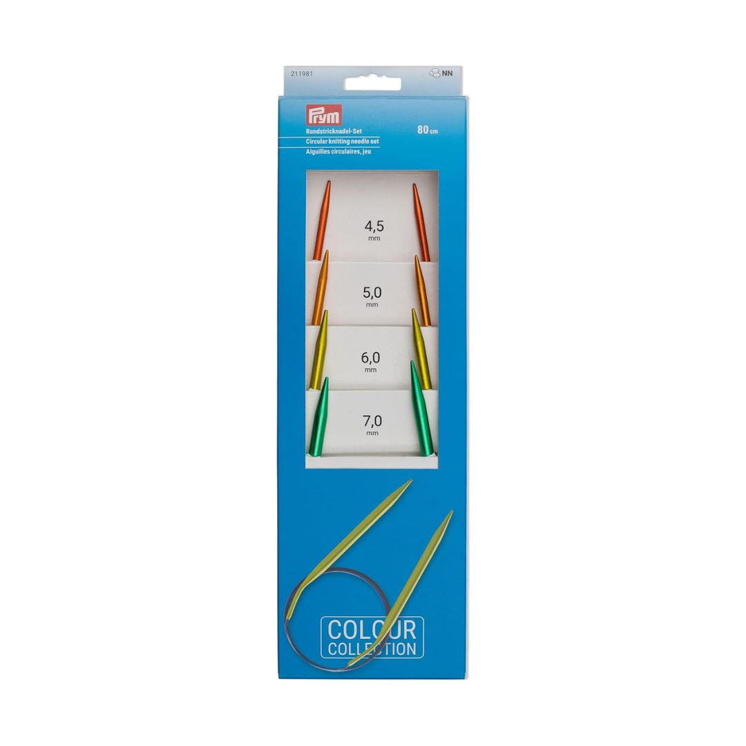 Prym Aluminium Fixed Circular Knitting Needles Set (80cm)