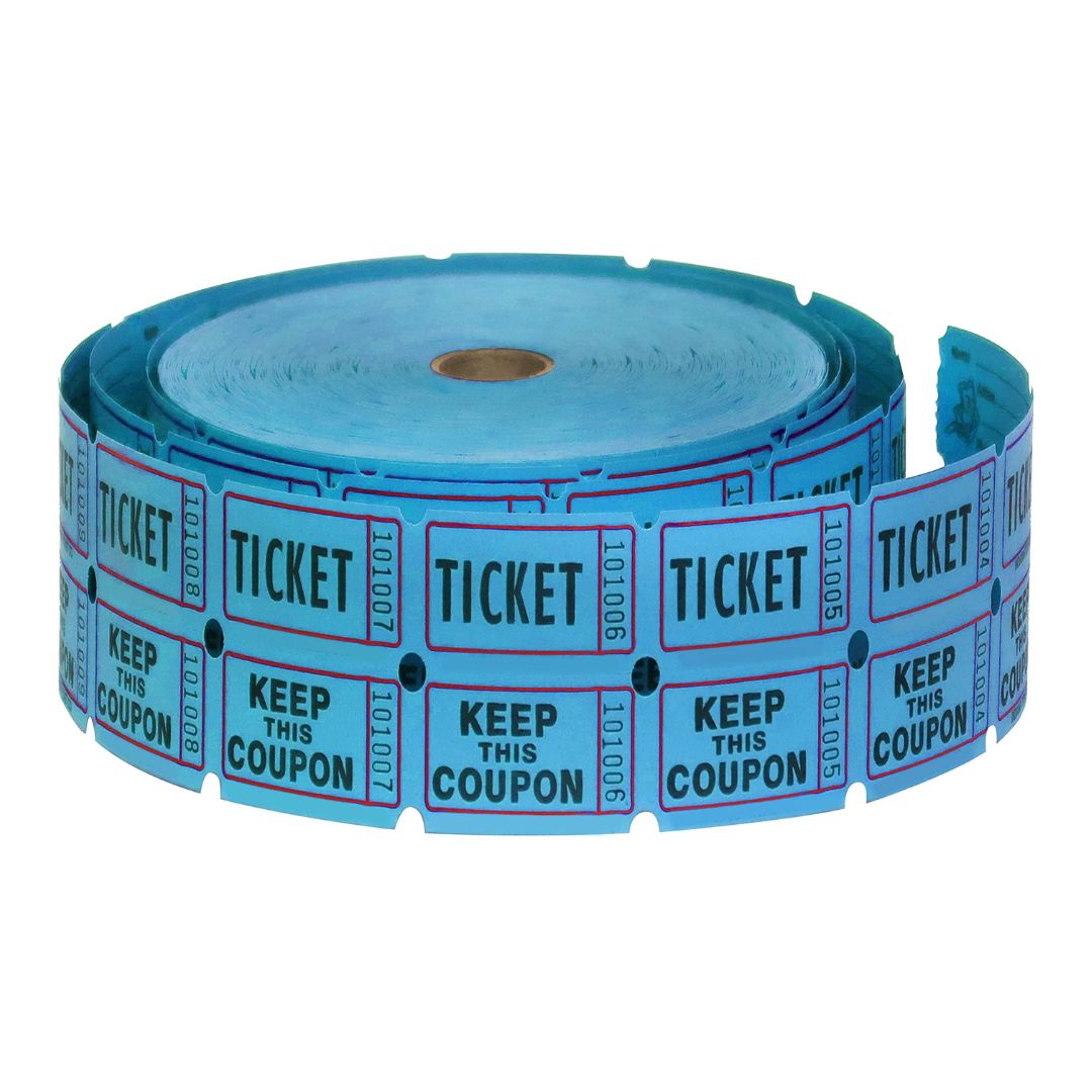 Handmayk Double Roll Raffle Tickets (Pack of 500) (Blue)