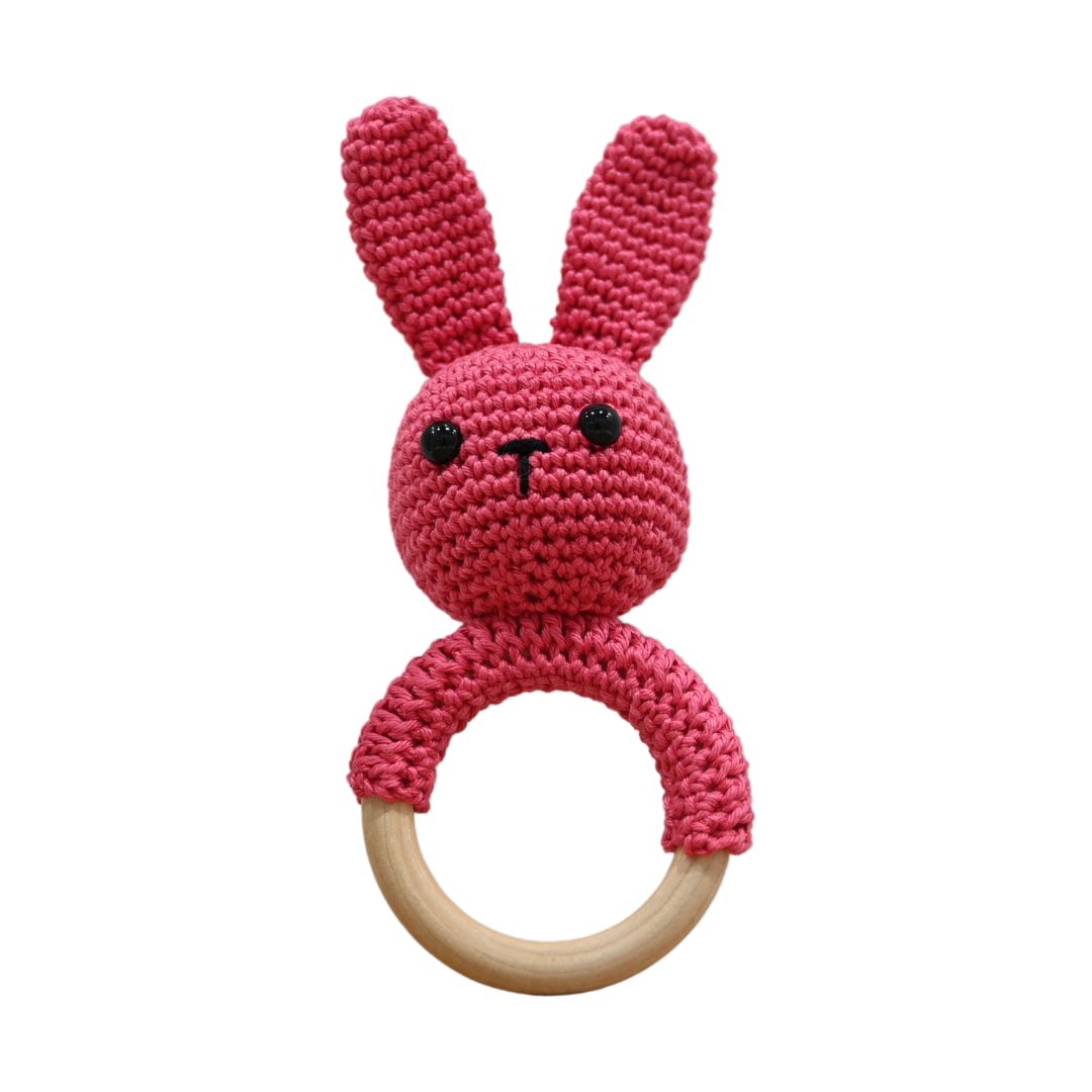 Handmayk Crocheted Bunny Rattle Toy