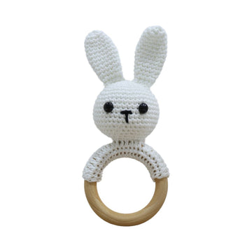 Handmayk Glow-in-the-Dark Bunny Rattle Toy