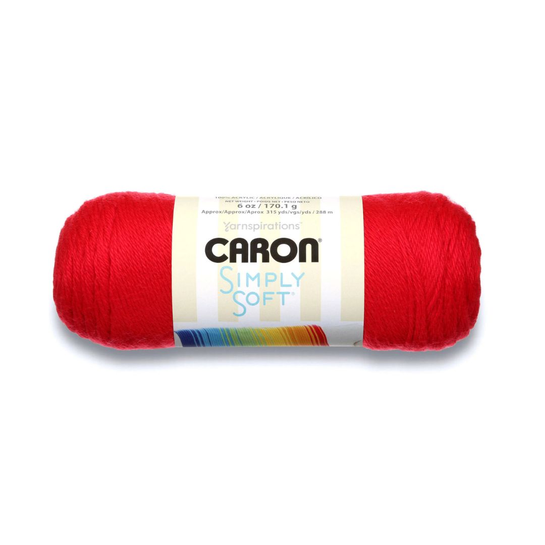 Caron Simply Soft Yarn (Red)