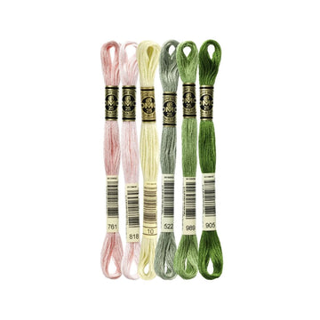 DMC Stranded Cotton Mouliné Spécial Embroidery Thread Colour Pack (Rosy Heart)
