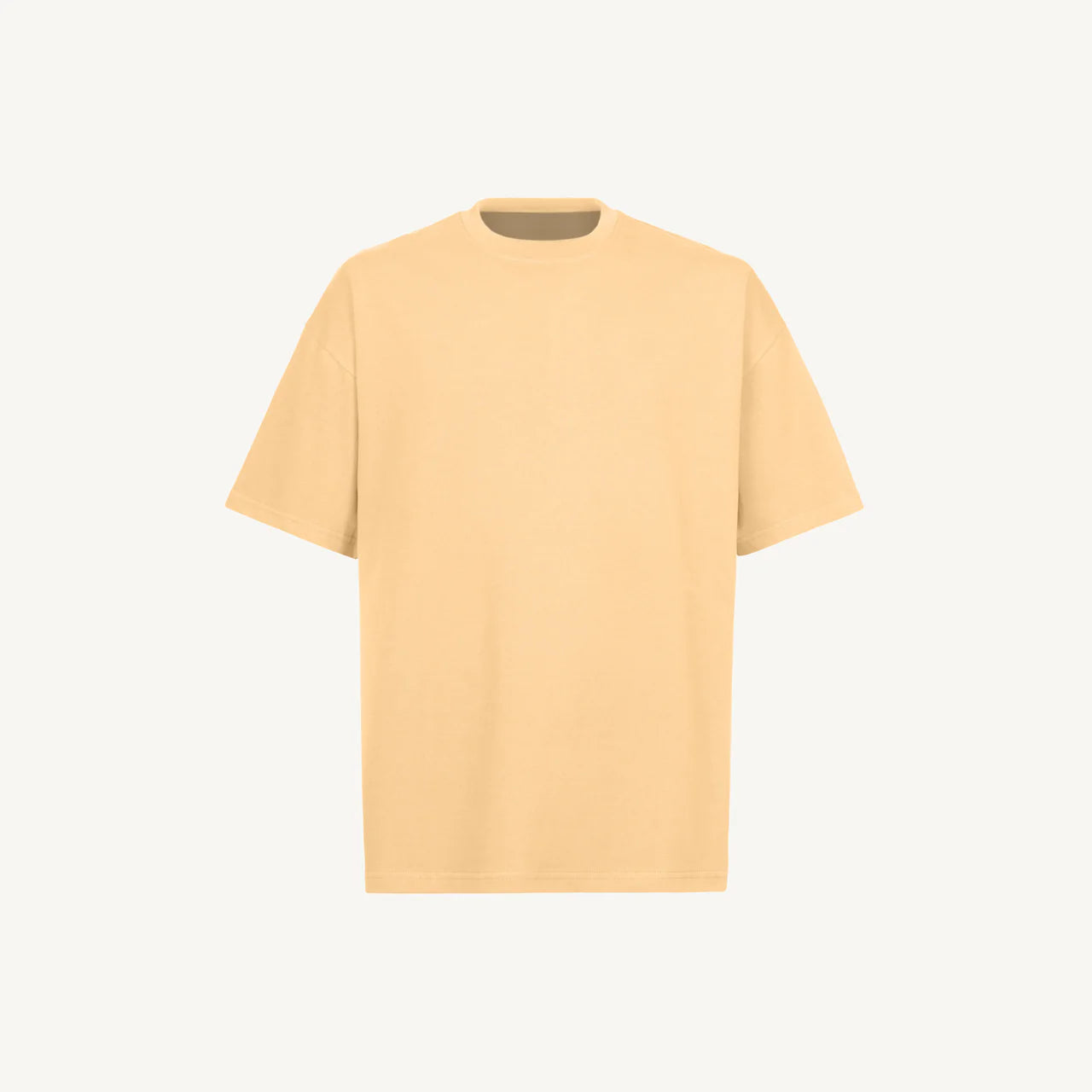 Handmayk Luxury Oversized Fit with Crew Neck T-Shirt for Adults (Sand)