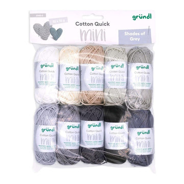 Gründl Cotton Quick Mini Colour Pack (Shades of Grey)