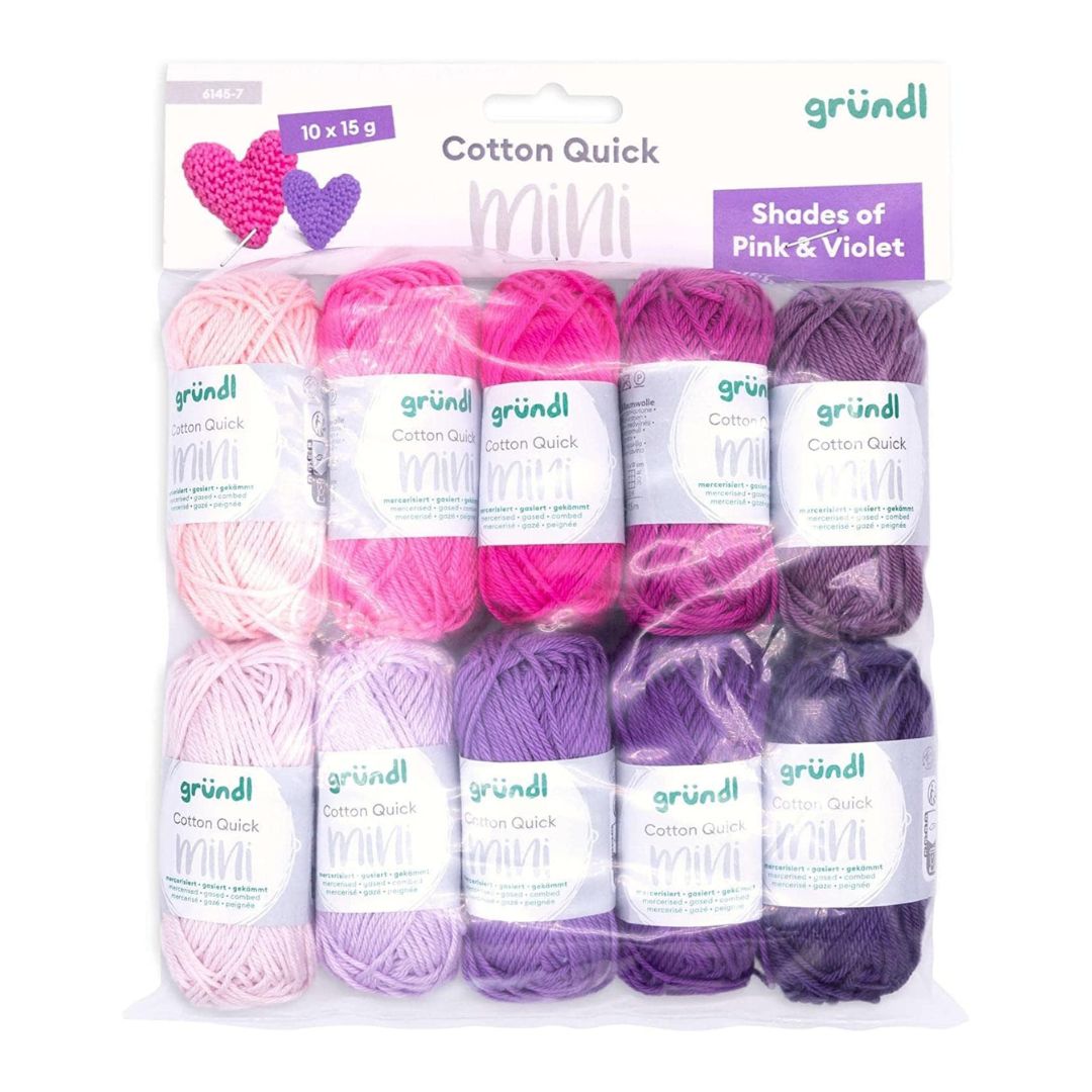 Gründl Cotton Quick Mini Colour Pack (Shades of Pink & Violet)