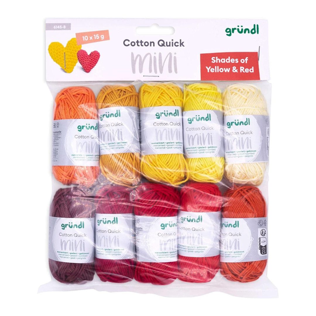 Gründl Cotton Quick Mini Colour Pack (Shades of Yellow & Red)