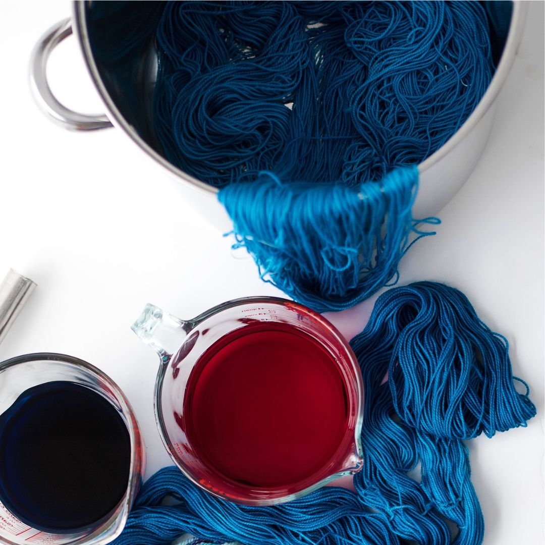 One-on-One Beginner's DYE-IT-YOURSELF Workshop: Acid Dyeing on Wool in Solid Shades