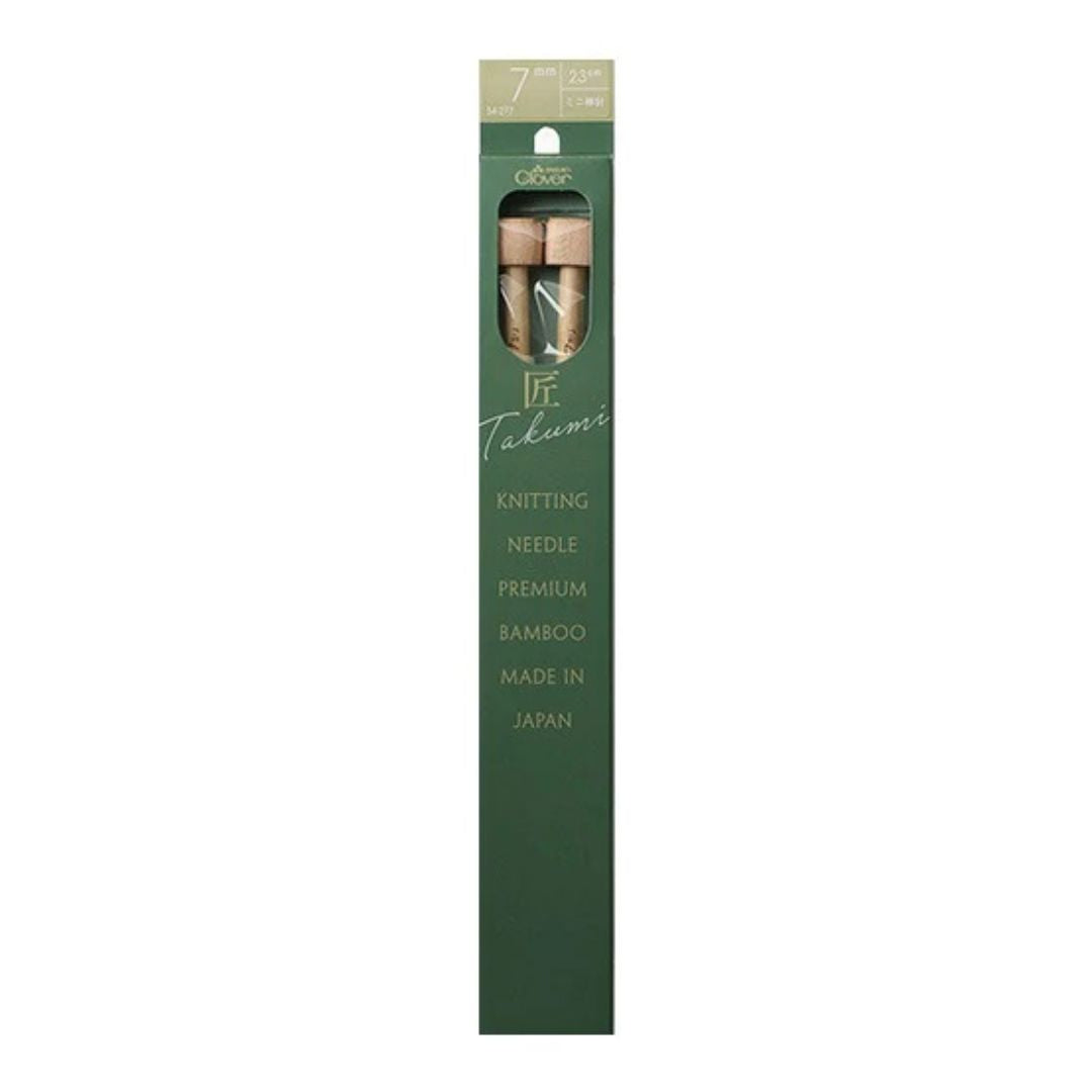 Clover Takumi Premium Bamboo Single Point Knitting Needles (23cm)