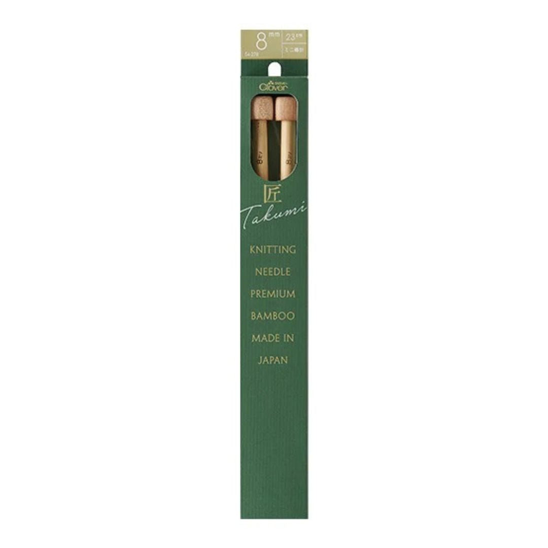 Clover Takumi Premium Bamboo Single Point Knitting Needles (23cm)