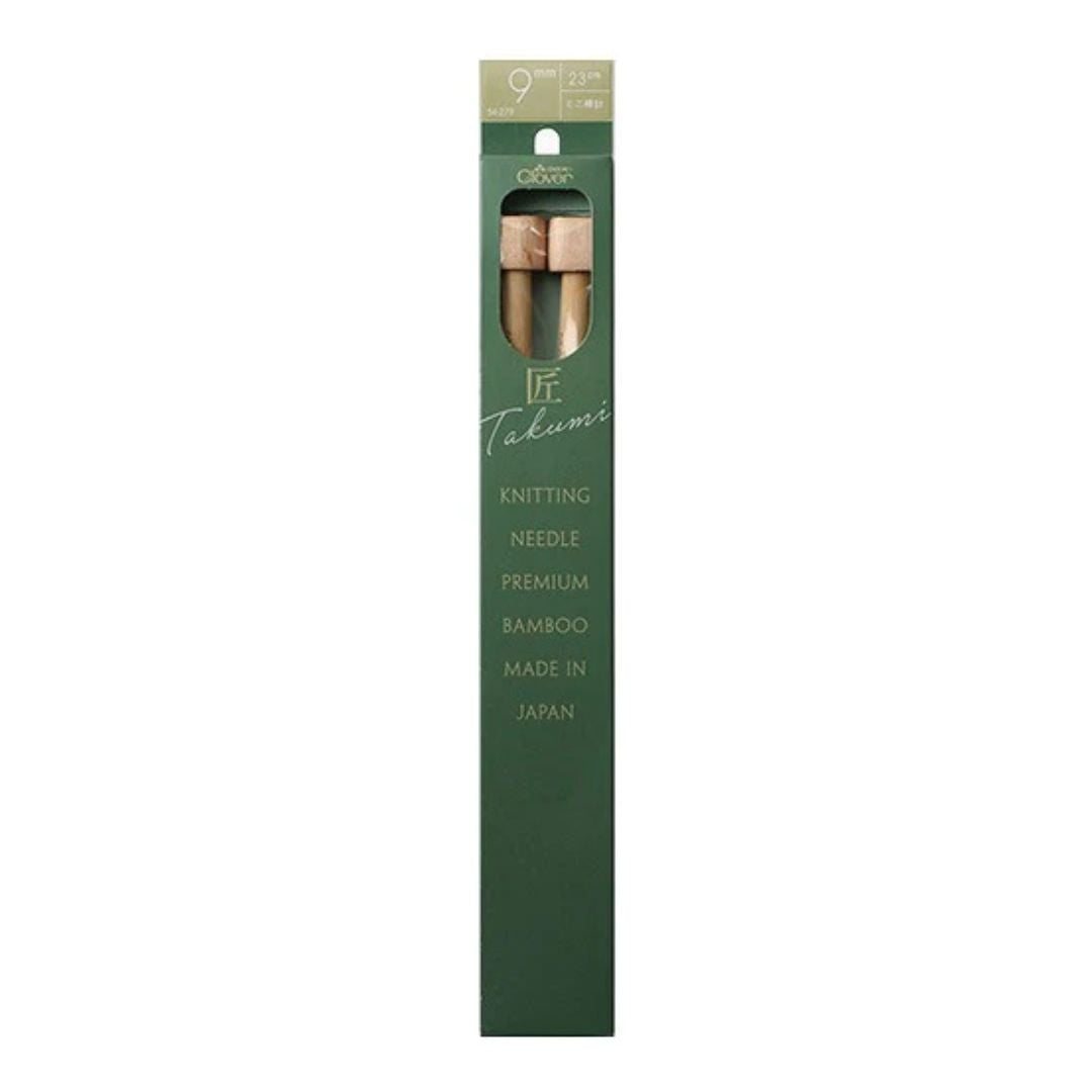 Clover Takumi Premium Bamboo Single Point Knitting Needles (23cm)