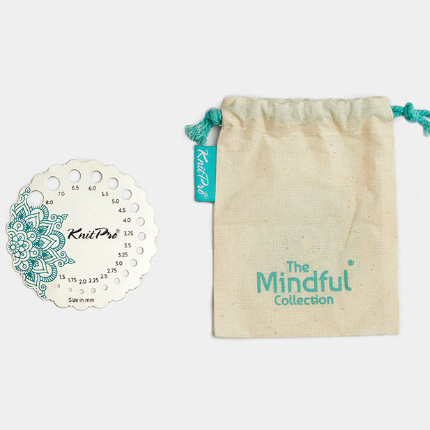 KnitPro The Mindful Collection Sterling Silver Plated Metal Needle Gauge