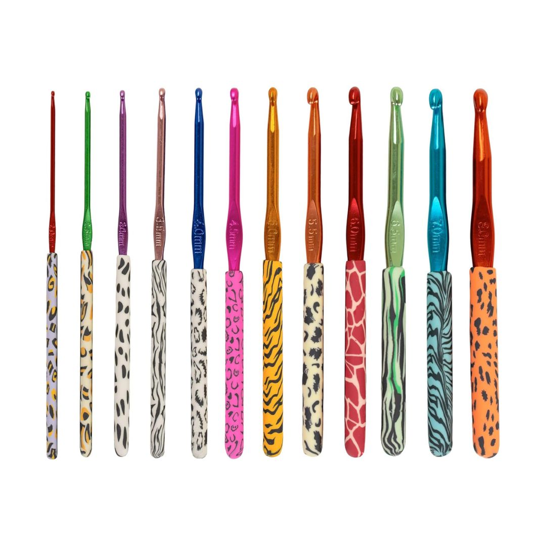 The Quilted Bear Safari Print Crochet Hook Set