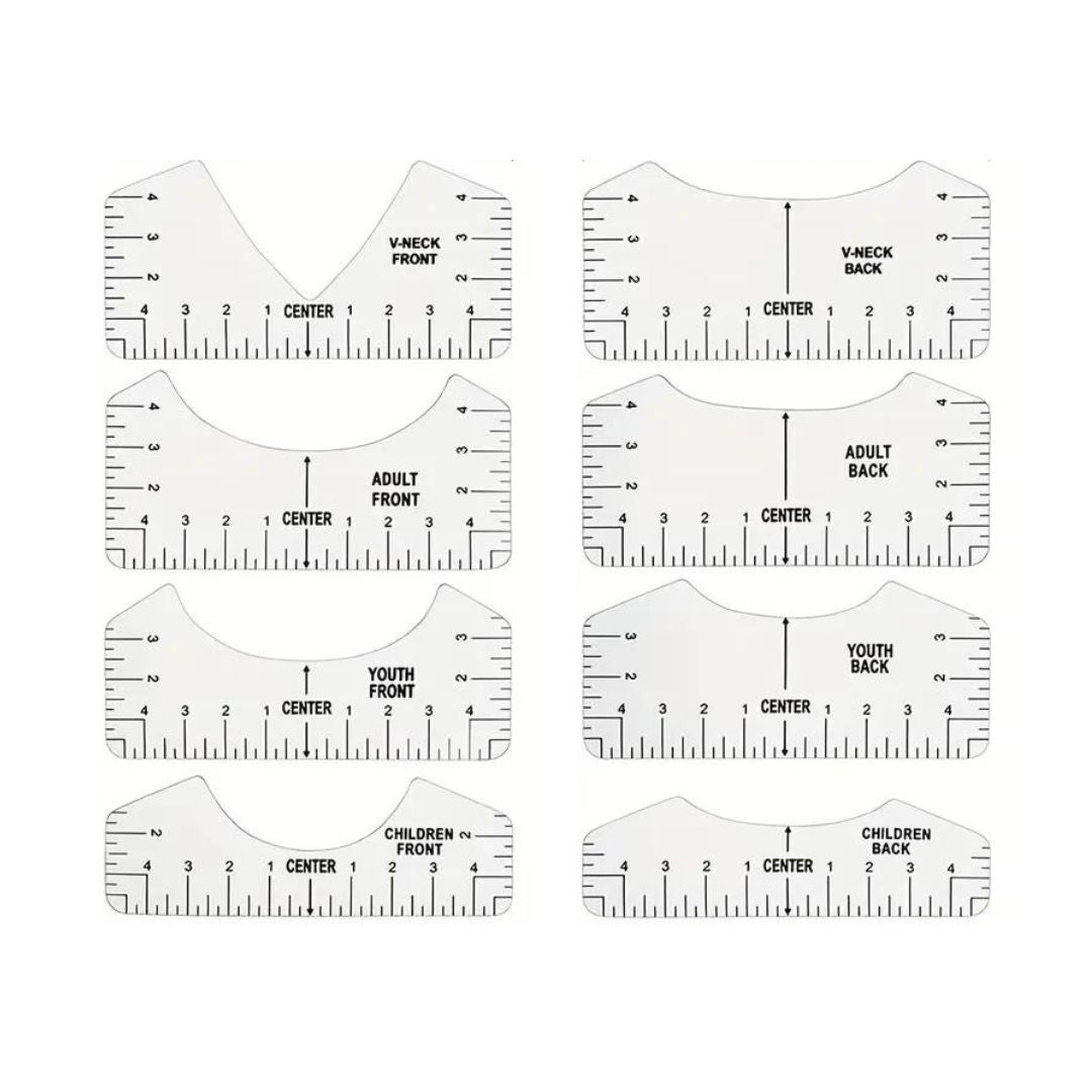 Handmayk T-Shirt Alignment Ruler (Set of 8)