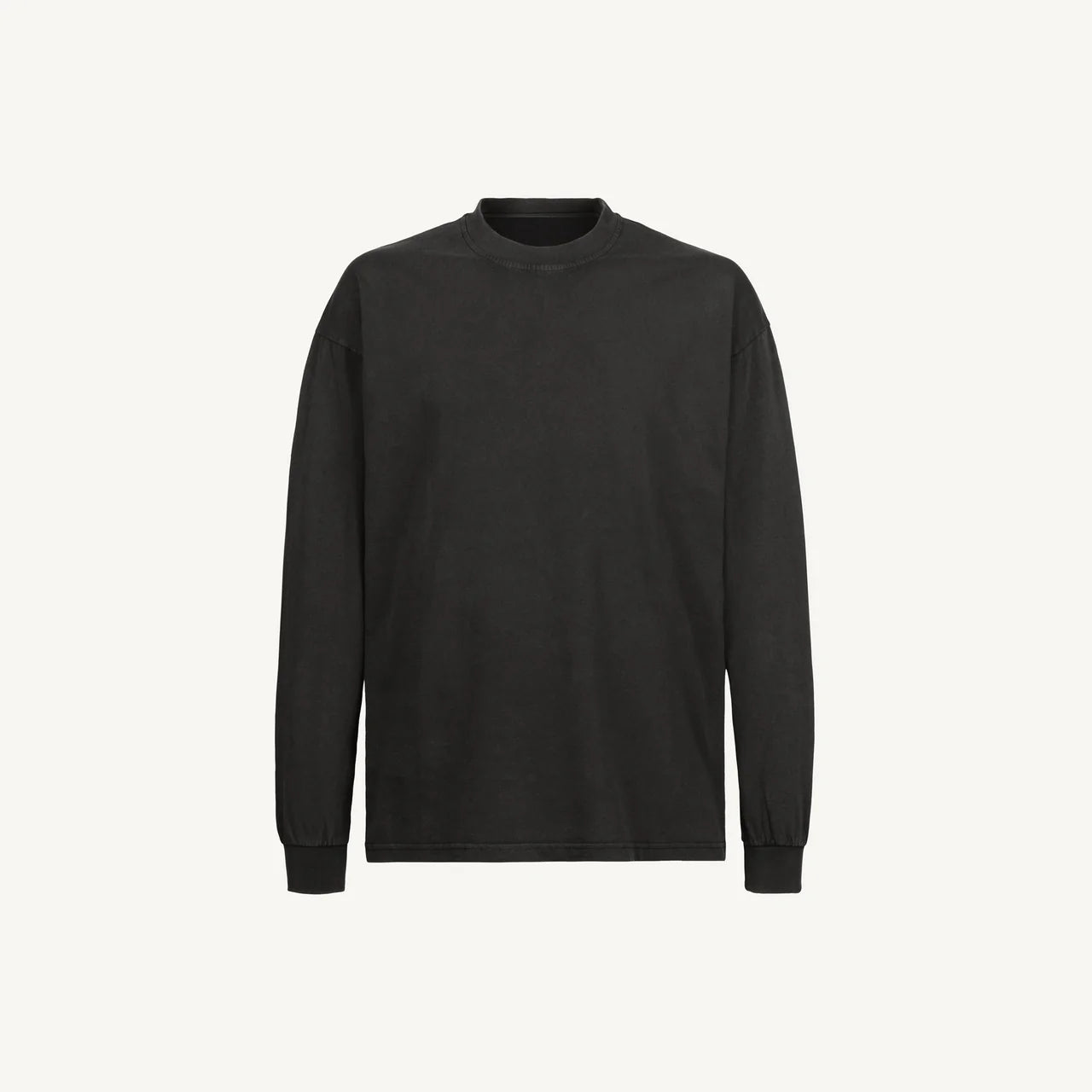 Handmayk Luxury Oversized Fit with Crew Neck and Long Sleeve T-Shirt for Adults (Vintage White)
