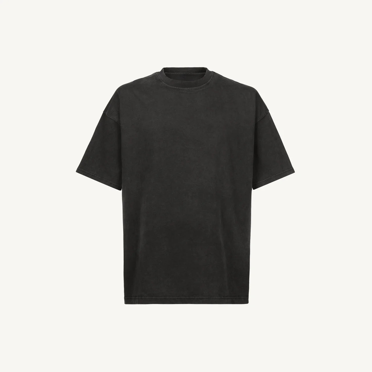 Handmayk Luxury Oversized Fit with Crew Neck T-Shirt for Adults (Vintage Black)