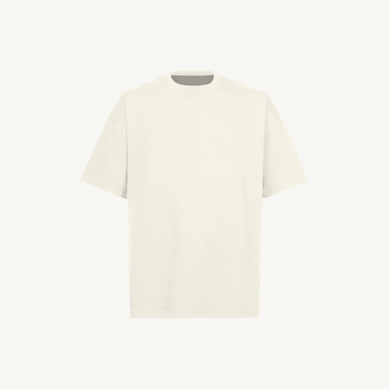 Handmayk Luxury Oversized Fit with Crew Neck T-Shirt for Adults (Vintage White)