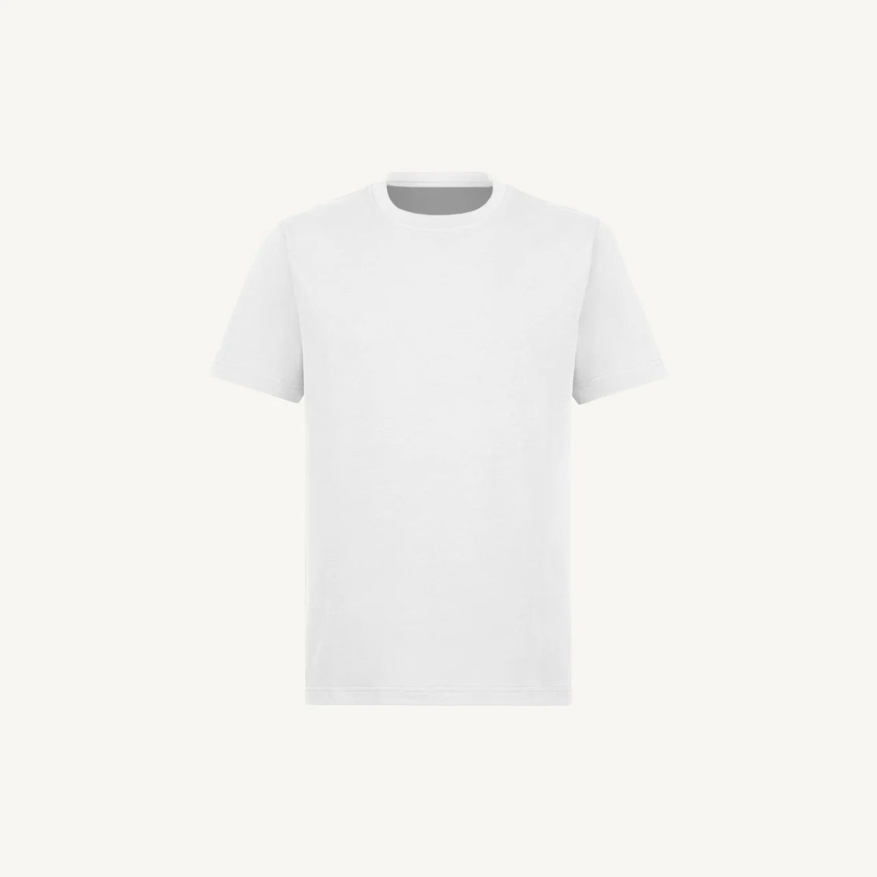 Handmayk Luxury Regular Fit with Crew Neck T-Shirt for Adults (White)