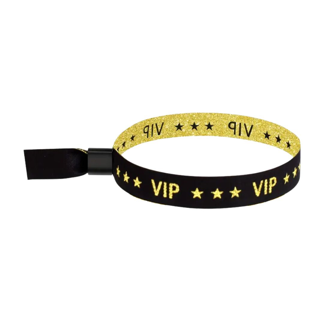 Handmayk VIP Woven Fabric Wristband (Black)